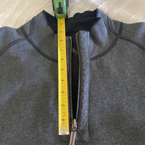 Tommy Bahama Flipshore Reversible 1/2 Zip Sweater Mens XXL Black/Gray Pullover - Picture 6 of 12